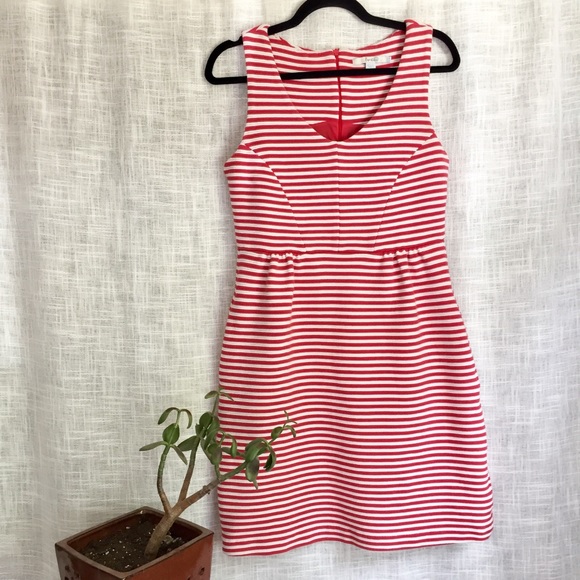 Boden Dresses & Skirts - Boden Red White Striped Knit Sleeveless Dress